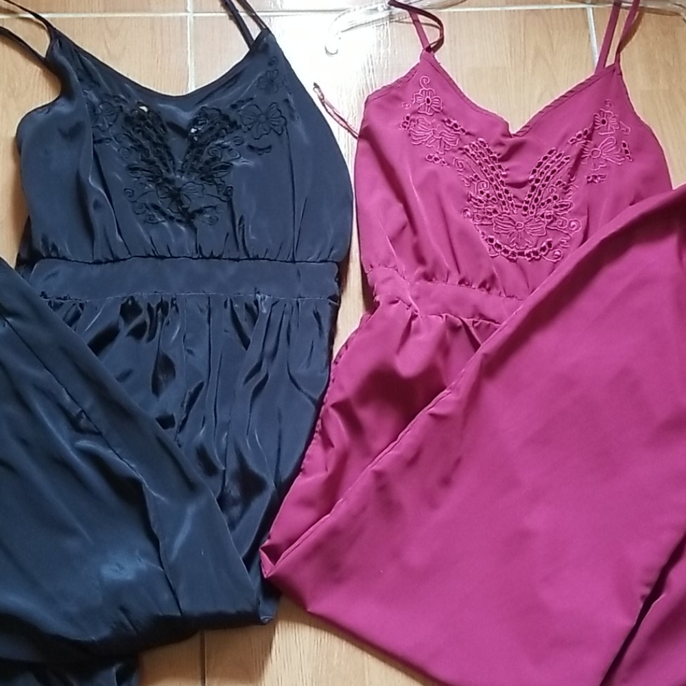 2 pairs sleeveless jumpsuit with side pockets